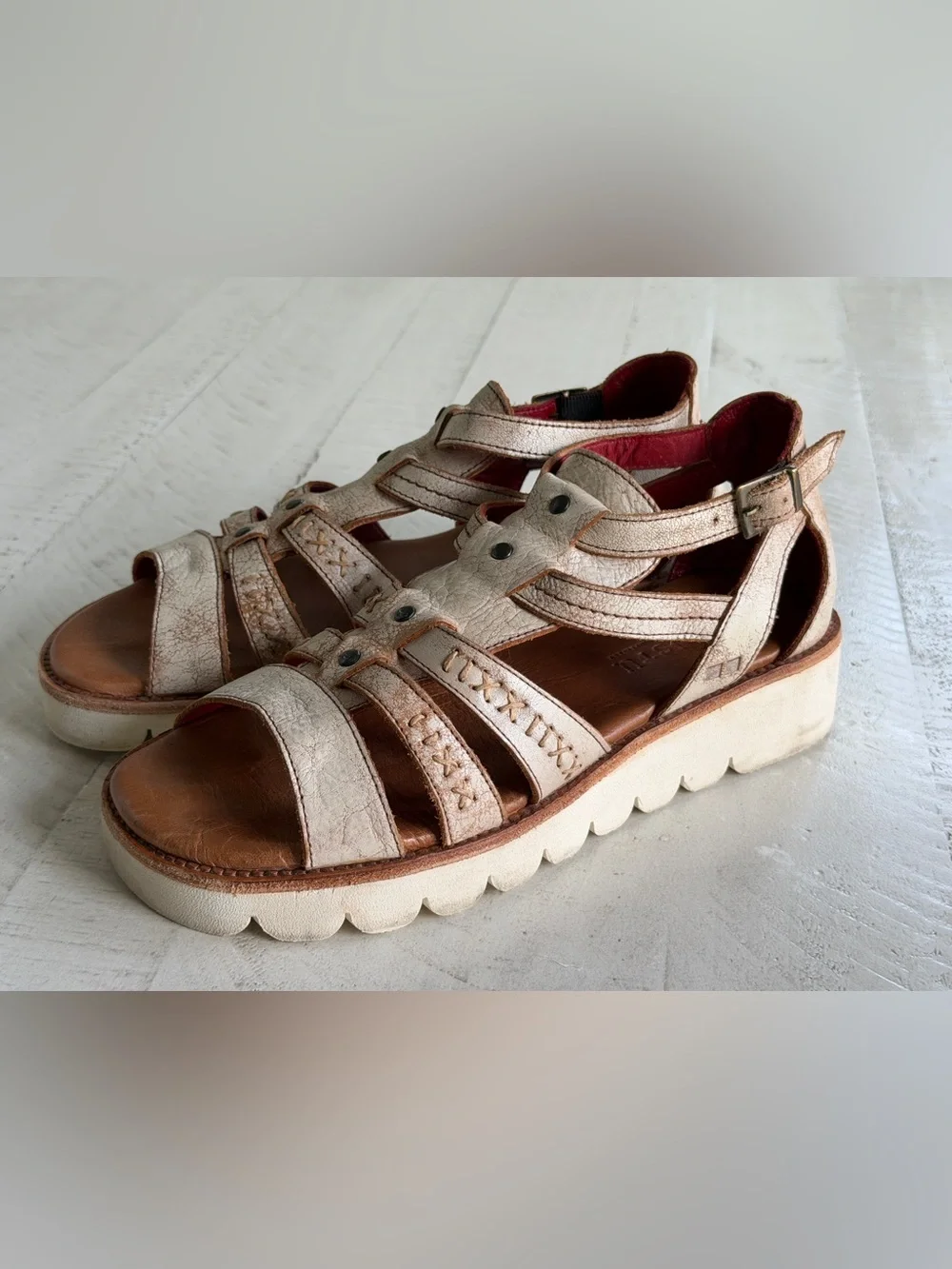 Bed Stu wonder leather platform sandal distressed Nectar Lux Size 9.5